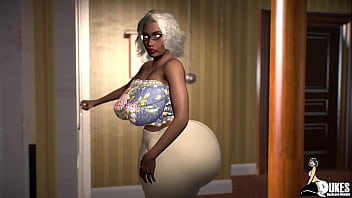 Churchlady gets banged on the staircase of her mansion while bartender gets fingerblasted at a strip club