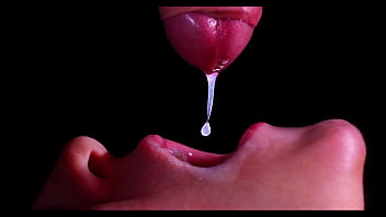 CLOSE UP: Greatest Stroking Jaws for your DICK! Deep-throating Lollipop ASMR, Tongue and Lips Blow-job Double Jism shot -XSanyAny