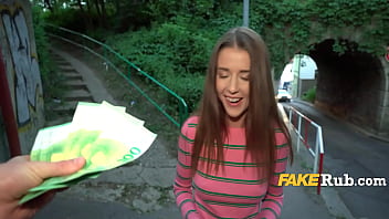Real Pretty Chick Torn up Through The Energy Of Euros OutDoor Pov