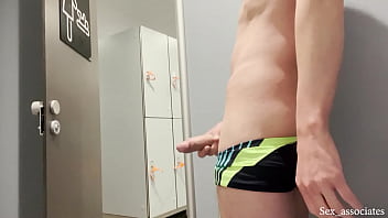 I cane out my spunk-pump in public swimming pool and preggo ladies determine to help me cum.