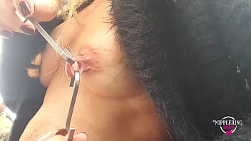 Nippleringlover super-fucking-hot mother outdoor nipple opening up extreme nipple piercings with hooks