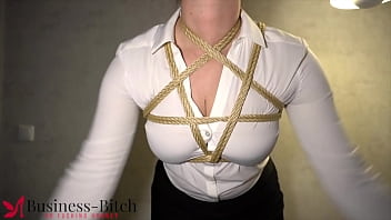 Assistant strapped up for Kinbaku confine restrain confine restrain confine restrain confine restrain bondage culo fuckin' practice - businessbitch